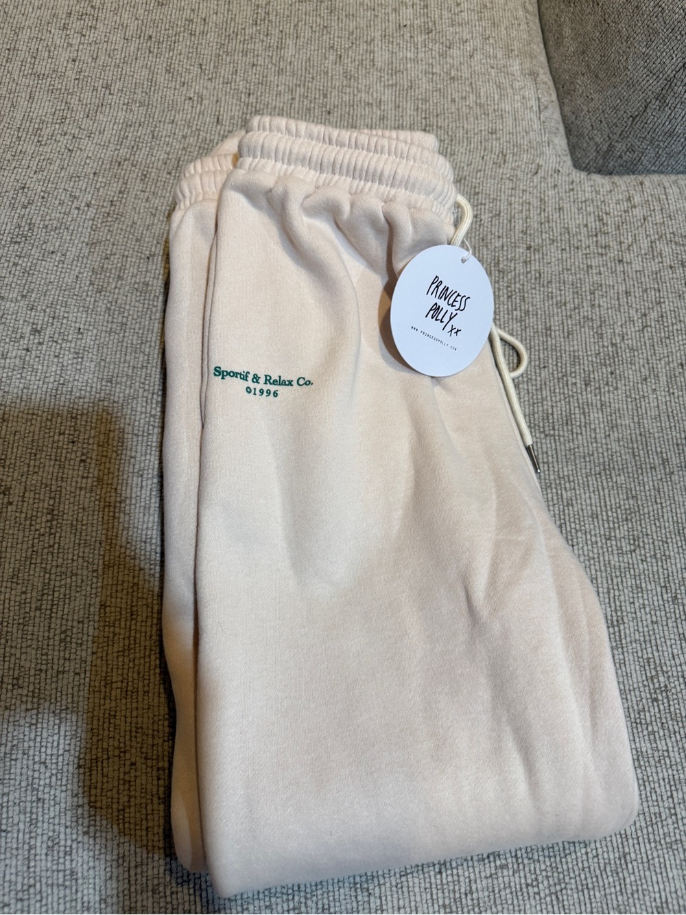 Princess Polly Cream Jogger Sweatpants